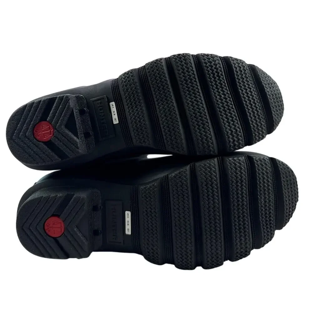 Hunter Original‎ Tall Rubber Rain Boots Womens 7 Black Adjust Buckle